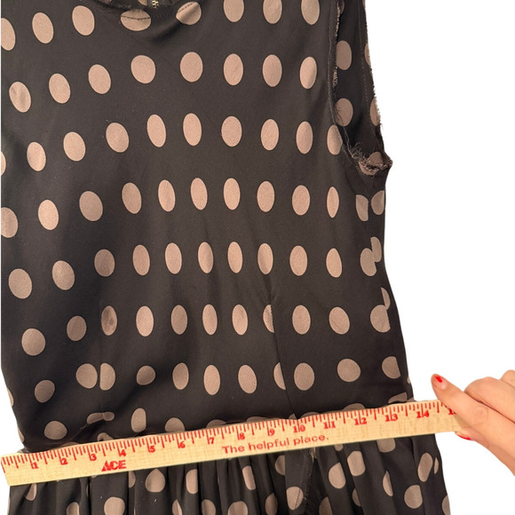 Ulla Johnson 2 Penelope Polka Dot 100% Silk Chiffon Dress $465 Sleeveless Black - Picture 8 of 10